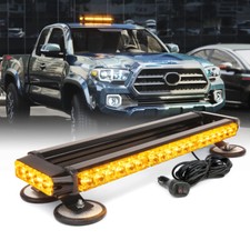 44 Led Rooftop Strobe Beacon Light Bar Dual Side Emergency Warning Lamp Yellow