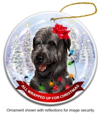 All Wrapped Up Ornament - Black Irish Wolfhound