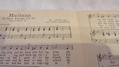 MANANA Sheet Music Vintage 1948 Song Guitar Piano - 第 4/5 張圖片