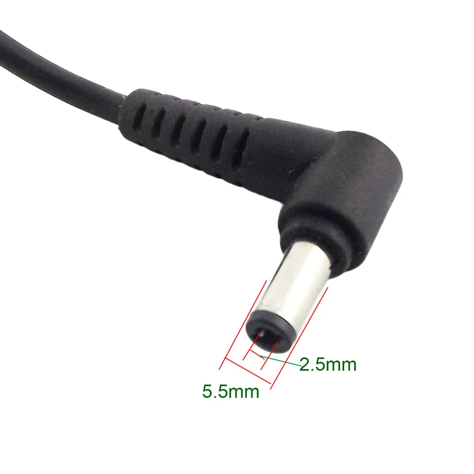 5.5mm x 2.5mm DC Tip Plug Connector Cord Cable For Toshiba Asus Laptop Adapter - Image 4 of 4