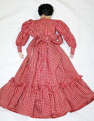 VTG 1970s-80s Replica Porcelain/Stuffed Cloth German Doll 20" Long Has Flaws - Picture 15 of 16