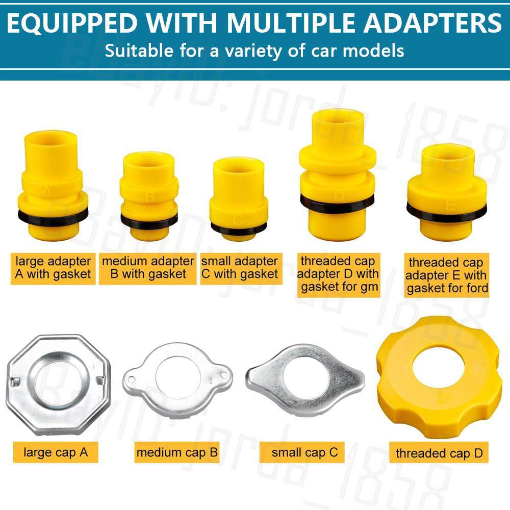 15x Car Radiator Coolant Funnel Kit Spill Proof Refilling Universal