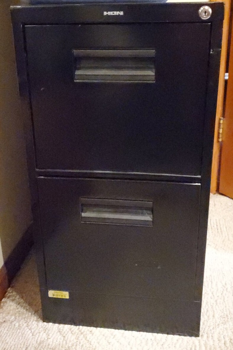 Hon Legal Sized Two Drawer Black Filing 19" H x 30" L x 22.5