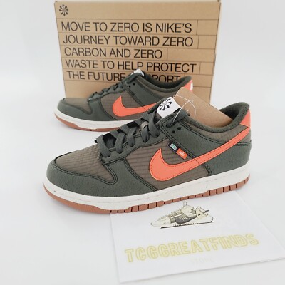 Nike Dunk Low SE GS Sequoia Orange-Medium Olive Shoes Size 6.5Y Women's 8us NIB