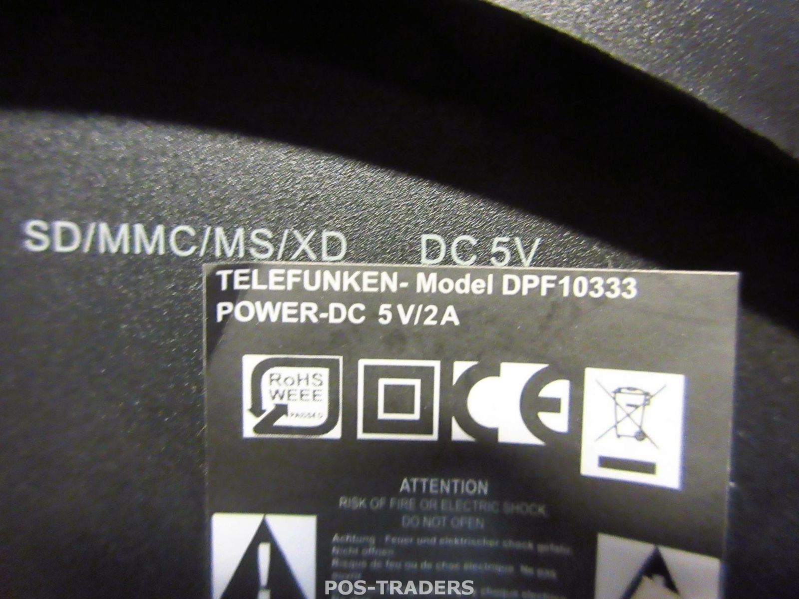 Telefunken DPF 10333 digital photo frame 26.4 cm (10.4") Black EXCL