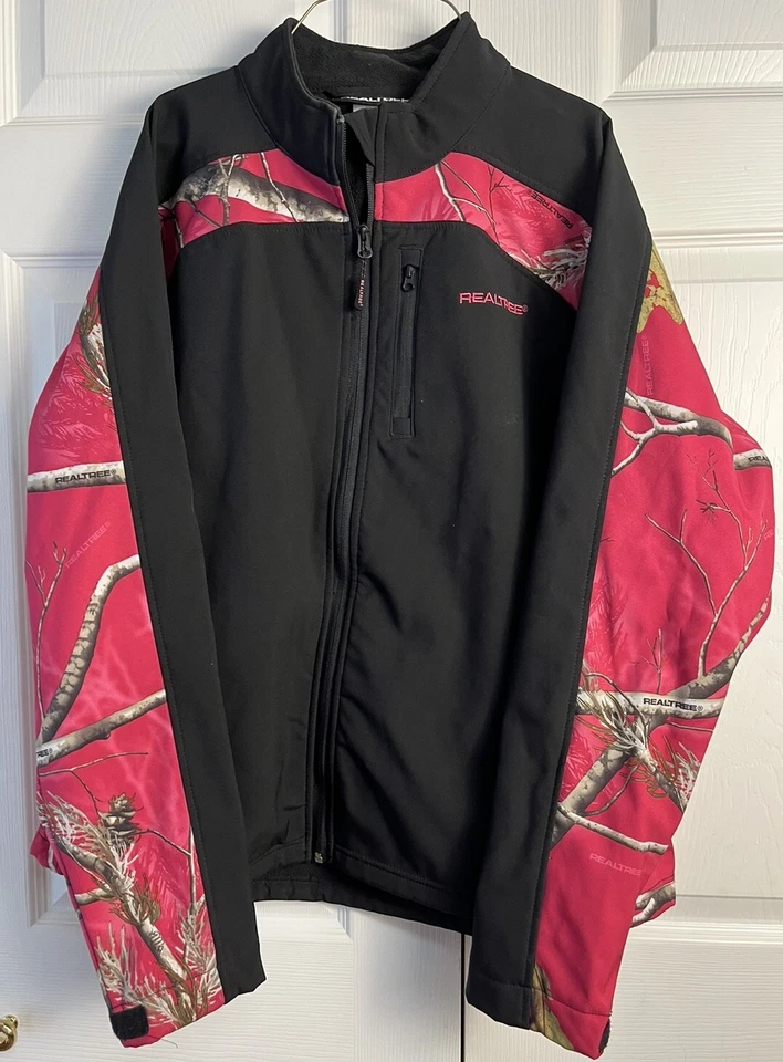 Chaqueta Real Tree Camuflaje Niñas 16-18 XL Rosa Negro Forrada de Vellón Chaqueta Gruesa Foto 3 de 4