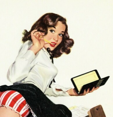 Esquire Girl December 1952 Pin Up Calendar Pix Vintage Poster