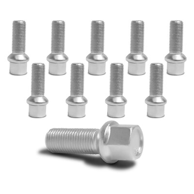 Radschrauben M14 x 1,5 Kugelbund R13 33mm lang SW17 Silber (10 Stk.) - Radbolzen