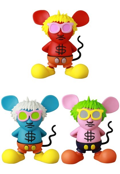 Keith Haring VCD ANDY MOUSE PINK Vinyl Collectible Dolls Andy