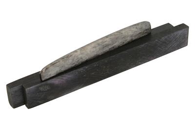 Dyed Long Bone Saddle Blanks Black/Grey -  4.25'' x .5'' x .16'' - 2 pack
