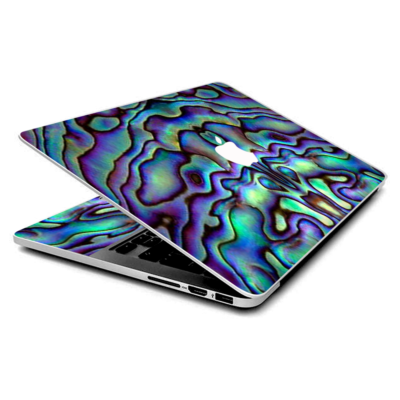 Skin Vinyl MacBook Pro 15" Retina - Abalone Coquillage Bleu Vert Violet
