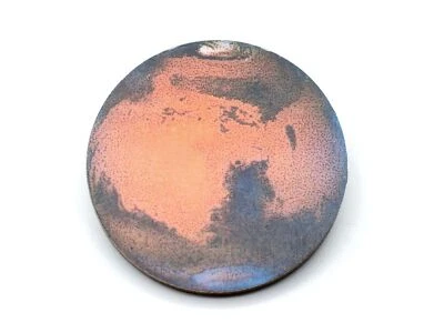 Planet Mars Brosche Miniblings Anstecknadel Pin Universum Weltall Astronaut - Bild 1 von 3