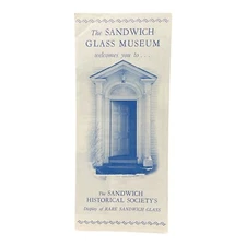 Vintage Sandwich Glass Museum Cape Cod MA Visitor Guide Travel Brochure Pamphlet