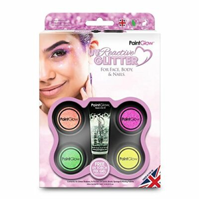 UV Reactive Glitter für Gesicht, Körper und Nägel