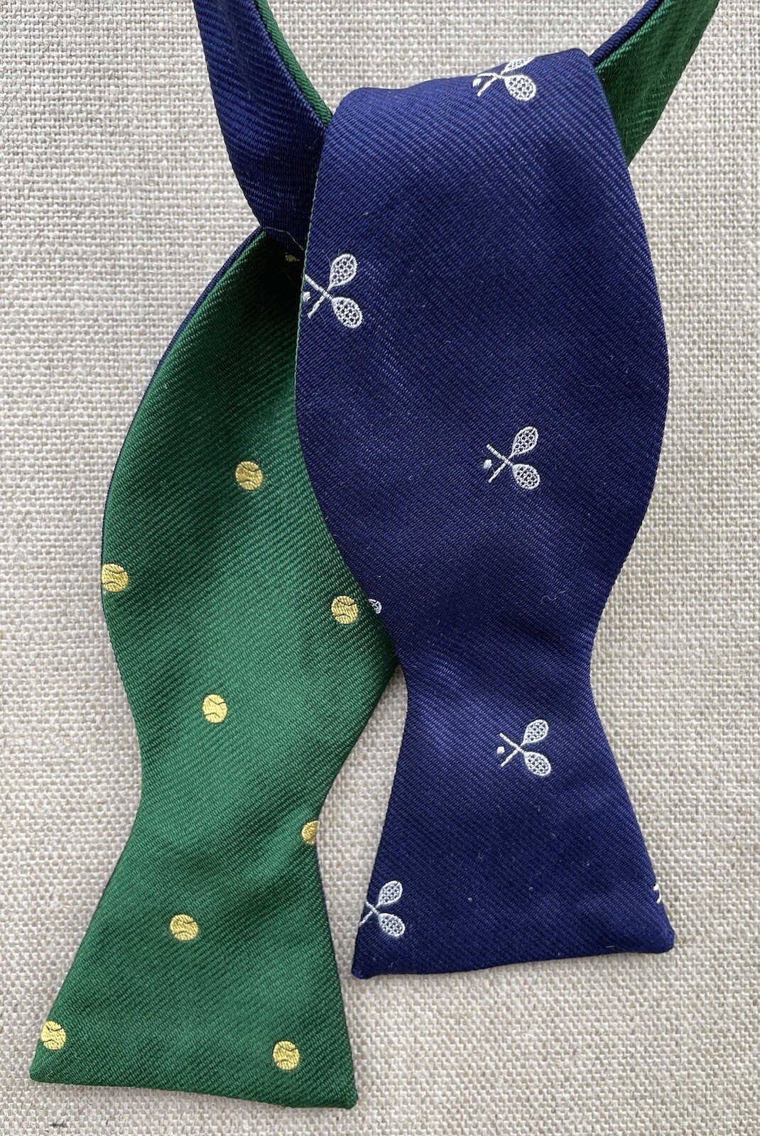Social Primer for Brooks Brothers Bow Tie Blue & Green Tennis SelfTie
