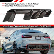 For 2021-26 BMW G80 M3 G82 G83 M4 Add-On Real Carbon Fiber Rear Bumper Diffuser