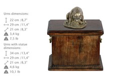 English Staffordshire Terrier mama, dog urn, cold cast bronze,ArtDog,USA-kind1