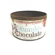 VINTAGE KATHRYN BEICH ALMONDS 'N' CHOCOLATE TIN EMPTY NO LID 9.25OZ USED VTG 