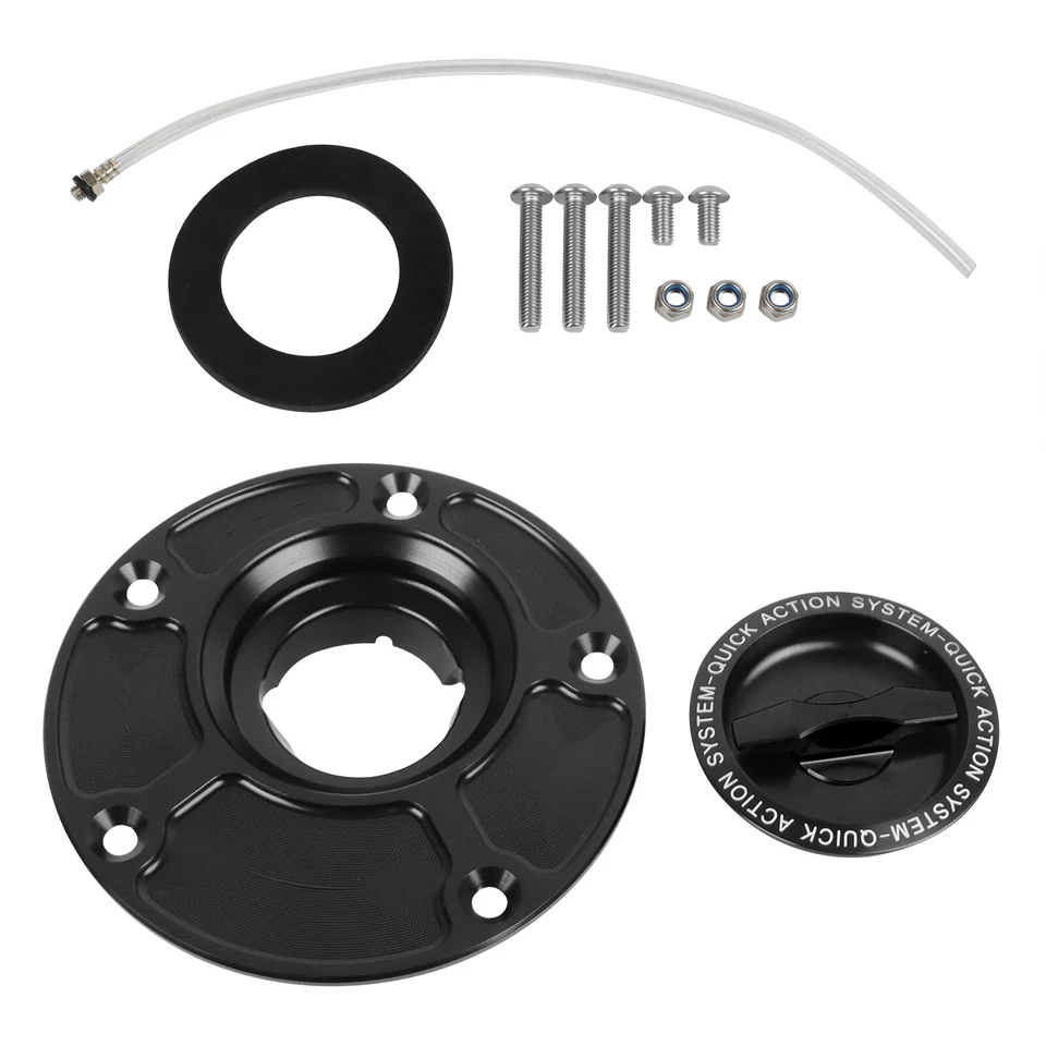 Cubierta de tapa de tanque de combustible de gasolina CNC sin llave para Yamaha YZF R1 R3 R6 R6S R15 R25 R125 EE. UU. Foto 3 de 4