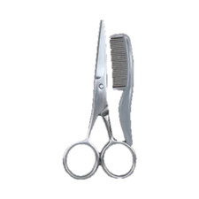 Mustache Beard Scissor and Comb Stainless Steel by Studio M Pro