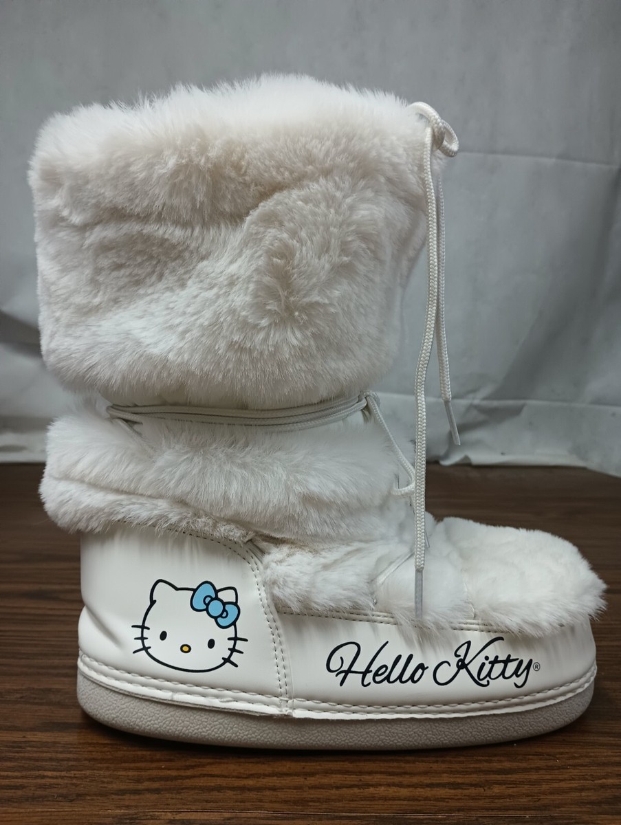 期間限定値Hello Kitty ブーツ 24センチ forever21 タグ付 Forever21 Hello Kitty White Faux Fur Boots Size 8 | eBay