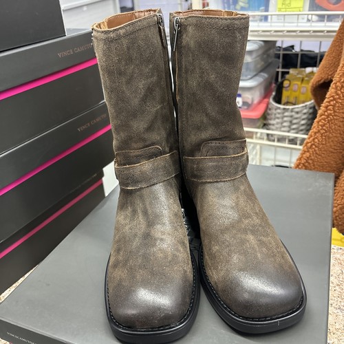 Vince Camuto Damen Tabacco Vintage Wildleder Motorradstiefel Größe 6M - Bild 3 von 5