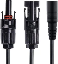 ACOPOWER HY-AS-FD8MM DC 8Mm Female to Solar Connector Adapter, Black