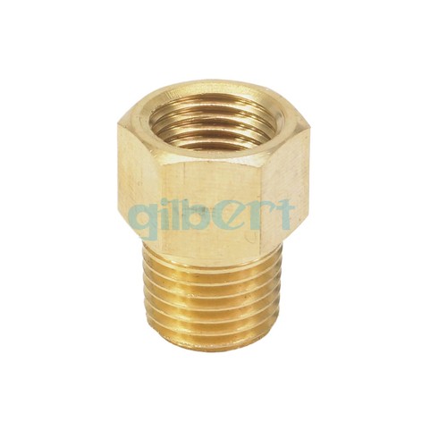 1/4" NPT Male x 1/4" BSPP Female Brass Pipe Fitting Connector For Pressure Gauge - Picture 2 of 5