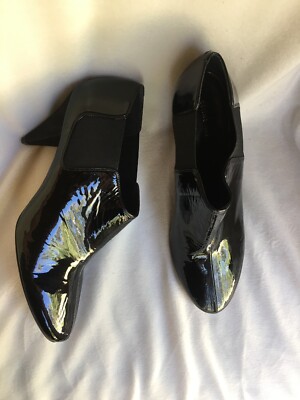 CELINE PARIS ELASTIC PUMP SOFT PATENT boot sz 40 new $950