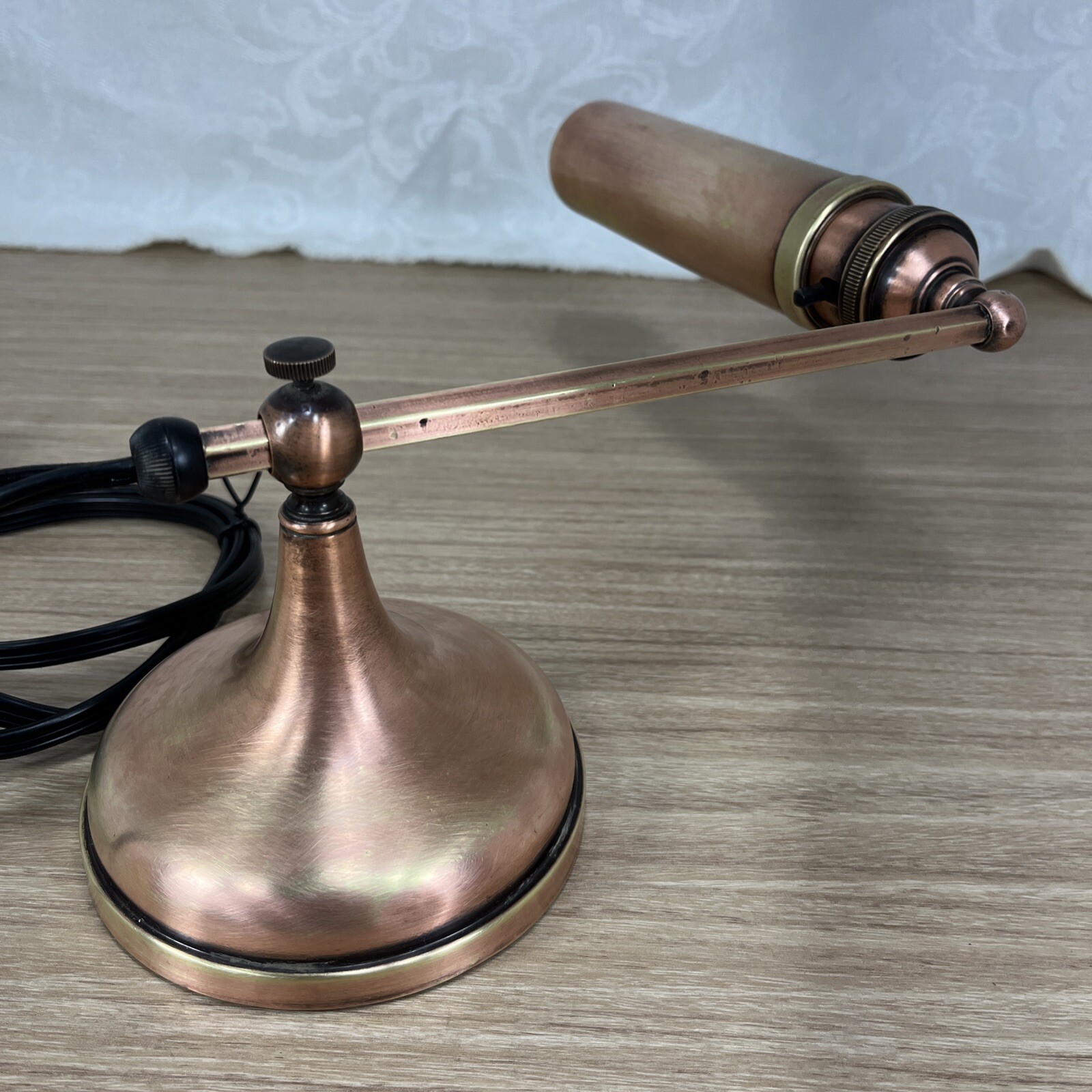 Vintage Antique Adjustable Copper Bankers/Library Desk Lamp 1915 Restored
