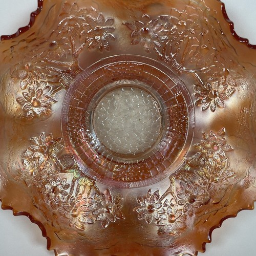 Antique Fenton Carnival Glass Marigold Bowl Orange Tree Bearded Berry 3 In 1 - Picture 7 of 13