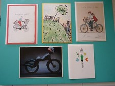 Biking Bicycling Themed Any Occasion Greeting Cards Lot of 5 Different