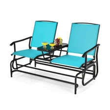 Patio Glider Chair Outdoor Rocking Bench Loveseat Swing Garden Porch Double Fun