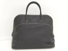 HERMES Bolide Relax 45 Handbag Veau Epsom Black T Engraved 144389