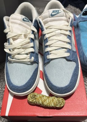 Nike Dunk Low women s Blue/White Low Top Lace Up Athletic Sneakers