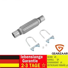Flexrohr Auspuff + 2x Schellen Ø45 Passend für Opel Astra H Astra J Corsa D