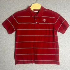 Cutter & Buck Mens NFL Tampa Bay Buccaneers Polo Shirt Striped Size Large