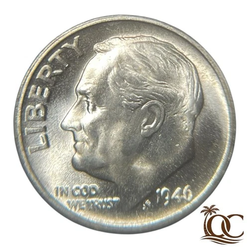 1946 S Roosevelt Dime Superb Gem Plus BU