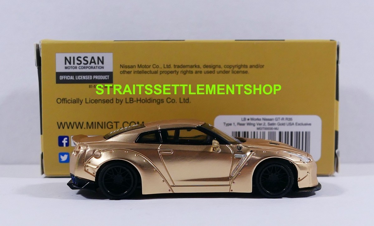 MINI GT #30 LB WORKS NISSAN GTR SATIN GOLD OPENED BOX | eBay