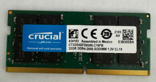 Crucial 32GB DDR4-2666 SODIMM 1.2V CT32G4SFD8266.C16FB