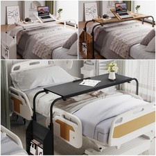 Overbed Table with Wheel Height Adjustable Laptop Computer Desk Rolling Bed Desk