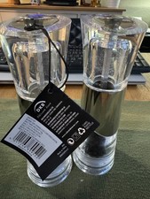 Cole & Mason Precision Bobbi Acrylic and Chrome Salt & Pepper Mill Set