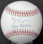 Ben Rice Signed Official MLB Baseball Ben Arroz Auto Steiner CX COA NY Yankees