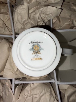 VTG Noritake Reina 6450Q 12 Cup  Set Replacement Fine China 1970s MCM Japan