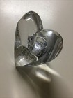 Baccarat Rendez Vous Heart Paperweight Clear Crystal Paperweight Etched — photo 2