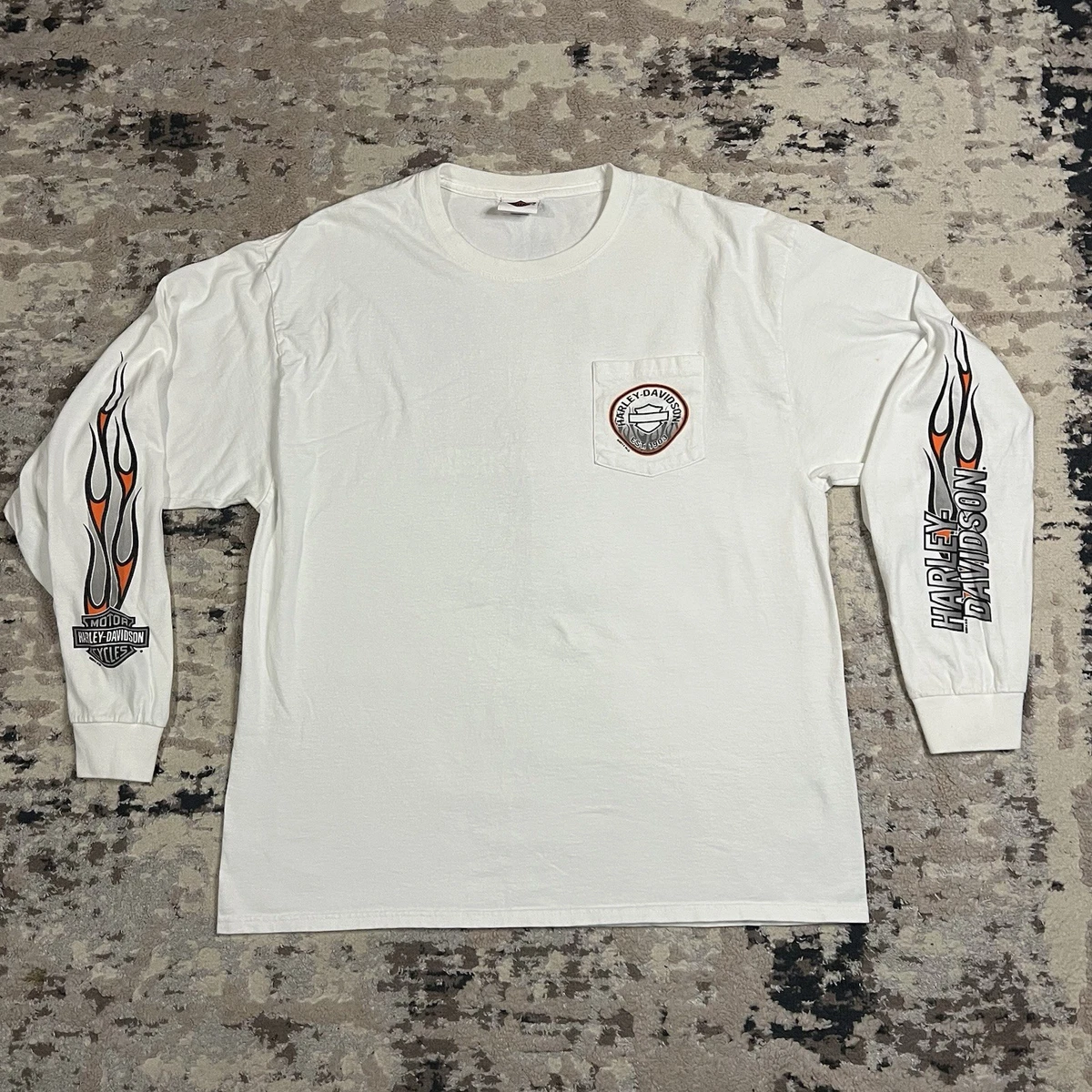 Harley-Davidson Long Sleeve White Shirts for Men for sale | eBay