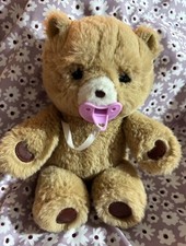 Little Live Pets Battery-Operated Brown Plush Teddy Bear w/ Pacifier Ribbon