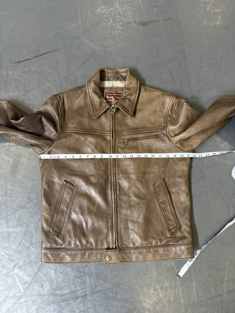Marlboro Classics Leather Outer Shell Brown Coats, Jackets & Vests