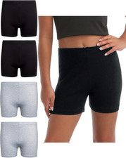 Girls Athletic Shorts - 4 Pack Soft Stretch Breathable Girls Bike Shorts Four-Wa