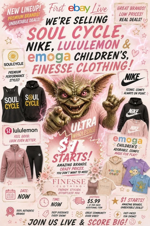 Reseller deals $1 starts 1st show from ultrawholesale  live on ebay